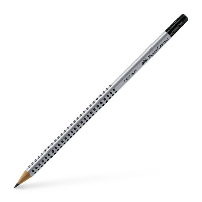 Faber-Castell Молив Grip 2001, чернографитен, HB, с гума Faber-Castell Молив Grip 2001, чернографитен, HB, с гума