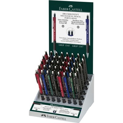 Faber-Castell Автоматичен молив Grip, 0.5 mm и 0.7 mm, 40 броя в дисплей Faber-Castell Автоматичен молив Grip, 0.5 mm и 0.7 mm, 40 броя в дисплей