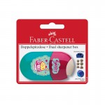 Faber-Castell Острилка Trend, двойна, с гума, асорти, в блистер Faber-Castell Острилка Trend, двойна, с гума, асорти, в блистер
