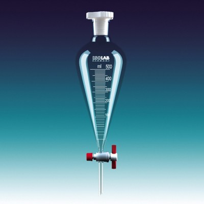 Делителна фуния крушовидна 250 ml.