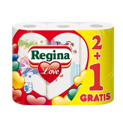 Regina Кухненска ролка Love Decorated, целулоза, 175 g, 3 броя
