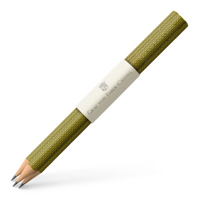 Graf von Faber-Castell Молив Guilloche, чернографитен, маслиненозелен, 3 броя Graf von Faber-Castell Молив Guilloche, чернографитен, маслиненозелен, 3 броя