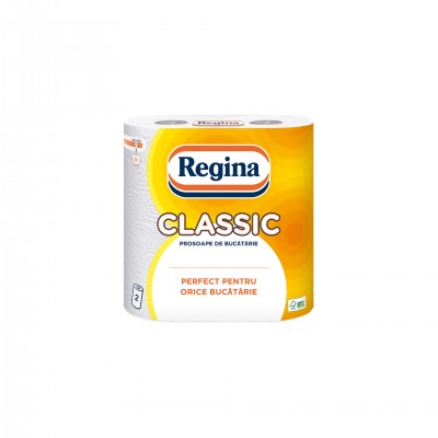 Regina Кухненска ролка Classic, двупластова, целулоза, 2 броя