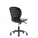 RFG Детски стол Flexy Black, дамаска и меш, сива седалка, сива облегалка