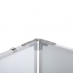 Top Office Бяла дъска, 120 x 360 (90 + 180 + 90) cm, тройна, магнитна, с алуминиева рамка