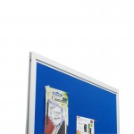 Top Office Филцова дъска, 100 x 180 cm, с едно крило, мобилна, с колела, синя