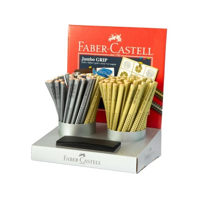 Faber-Castell Молив Grip Jumbo, златен/сребърен, 96 броя Faber-Castell Молив Grip Jumbo, златен/сребърен, 96 броя