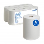 Kimberly-Clark Кърпи за ръце Scott Slimroll, руло, широчина 21 cm, дължина 165 m, бели, 6 броя Kimberly-Clark Кърпи за ръце Scott Slimroll, руло, широчина 21 cm, дължина 165 m, бели, 6 броя