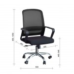 RFG Работен стол Parma Black W, дамаска и меш, черна седалка, синя облегалка RFG Работен стол Parma Black W, дамаска и меш, черна седалка, синя облегалка