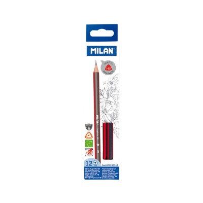 Milan Молив Triangular, чернографитен, HB, 12 броя Milan Молив Triangular, чернографитен, HB, 12 броя