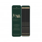 Faber-Castell Моливи Pitt Graphite Matt, чернографитни, 6 броя в метална кутия Faber-Castell Моливи Pitt Graphite Matt, чернографитни, 6 броя в метална кутия