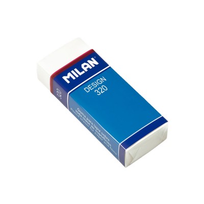 Milan Гума за молив Design 320, бяла, 500 броя Milan Гума за молив Design 320, бяла, 500 броя