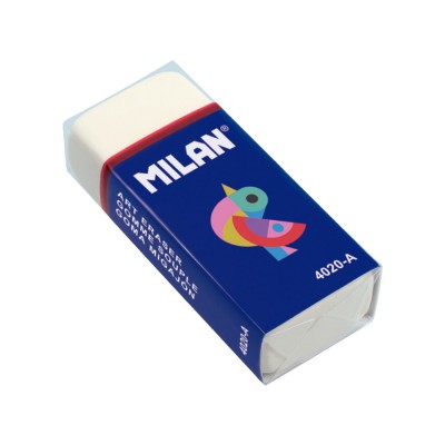 Milan Гума за молив Art 4020, синтетична, голяма, бяла, 500 броя Milan Гума за молив Art 4020, синтетична, голяма, бяла, 500 броя
