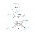 Работен стол Work@Ring, дамаска, черен Работен стол Work@Ring, дамаска, черен