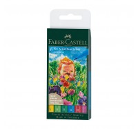 Faber-Castell Маркер-четка Pitt Artist, пролет, 6 броя