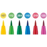 Faber-Castell Маркер-четка Pitt Artist, пролет, 6 броя Faber-Castell Маркер-четка Pitt Artist, пролет, 6 броя