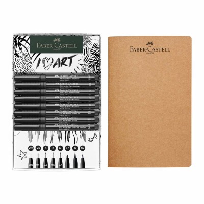 Faber-Castell Маркери Pitt Artist, 8 броя, с включен скицник Faber-Castell Маркери Pitt Artist, 8 броя, с включен скицник