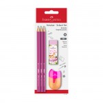 Faber-Castell Комплект моливи, острилка и гума 1111 School Set, асорти