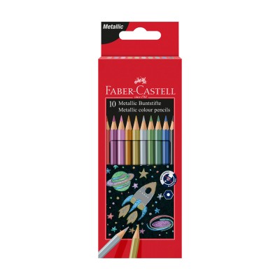 Faber-Castell Цветни моливи, 10 металикови цвята