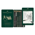 Faber-Castell Комплект моливи Pitt Graphite, 11 броя в метална кутия Faber-Castell Комплект моливи Pitt Graphite, 11 броя в метална кутия