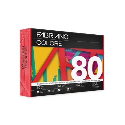 Fabriano Копирна хартия Colore, A4, 80 g/m2, червена, 500 листа