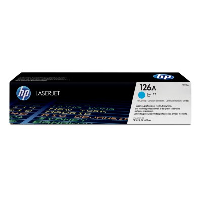 Оригинална тонер касета HP CP1025, 126A, 1000 страници/5%, Cyan Оригинална тонер касета HP CP1025, 126A, 1000 страници/5%, Cyan