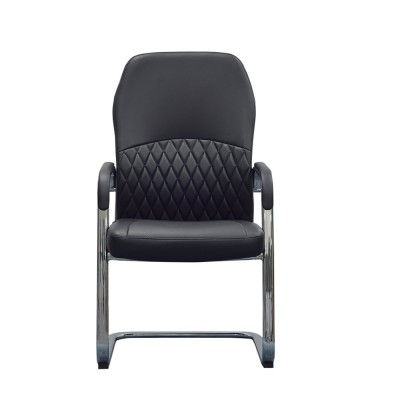 Посетителски стол RFG CRONO M, екокожа, до 150 kg, черен, 2 броя в комплект