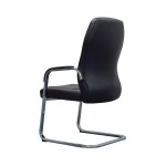 Посетителски стол RFG CRONO M, екокожа, до 150 kg, черен, 2 броя в комплект