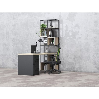 Стелаж RFG Boxi M, метален, 72 х 37 х 212 cm, черен