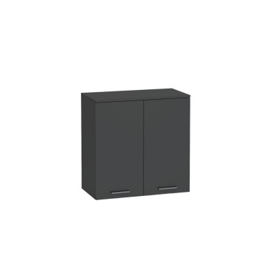 Шкаф RFG Boxi, двоен, с две врати, горен, 720 х 370 х 721 mm, ПДЧ, черен