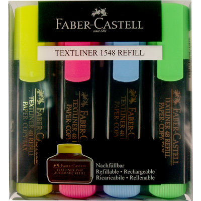 FABER-CASTELL ТЕКСТ МАРКЕР 4 ЦВЯТА 