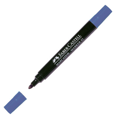 FABER-CASTELL ПЕРМАНЕНТЕН МАРКЕР СИН С ОБЪЛ ВРЪХ 