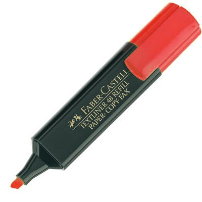 FABER-CASTELL ТЕКСТ МАРКЕР ЧЕРВЕН 