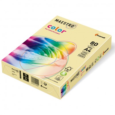MAESTRO VANILLA BE66 ЦВЕТЕН КАРТОН А4 ,160гр/м2, 250л. 