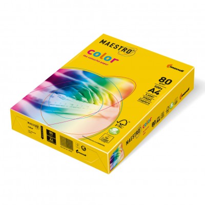 MAESTRO MUSTARD IG50 ЦВЕТНА ХАРТИЯ А4 ,80гр/м2, 500л. 
